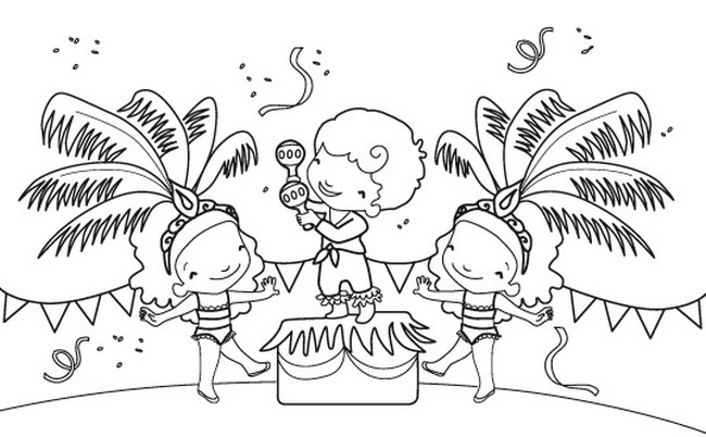 coloriage carnaval bresilien